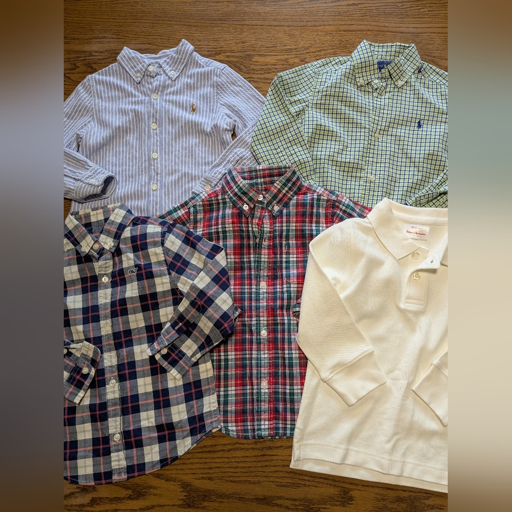 Boys Shirts. Ralph Lauren, Janie & Jack, Vineyard Vines & Hannah Anderson. 3/3T